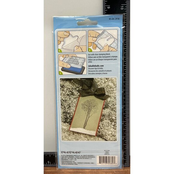 2016 Inkadinkado 60-31346 Trees Stamps Set Of 8 WINTER TREE - Picture 2 of 2